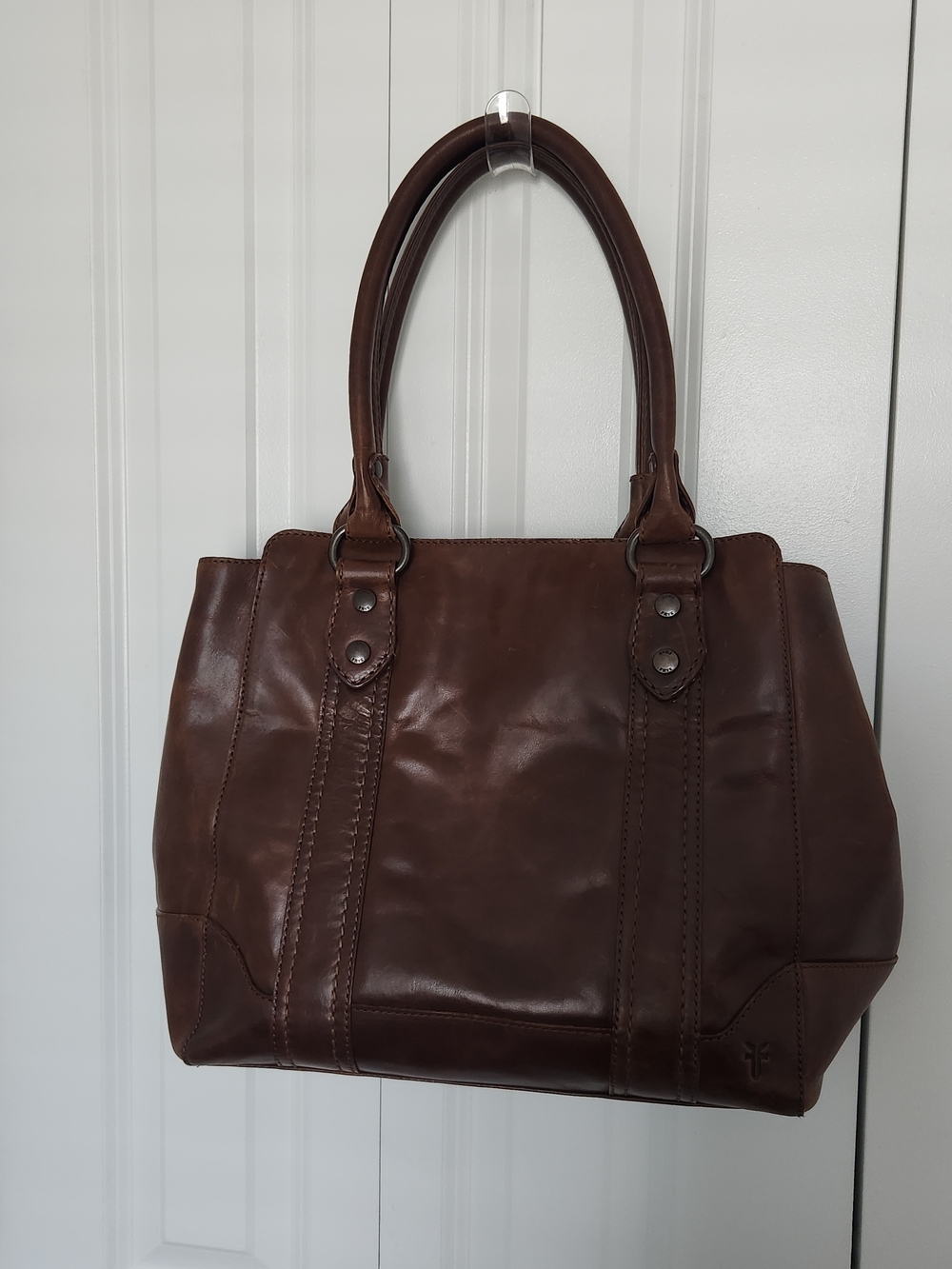 Frye Chocolate Brown Leather Shoulder Tote